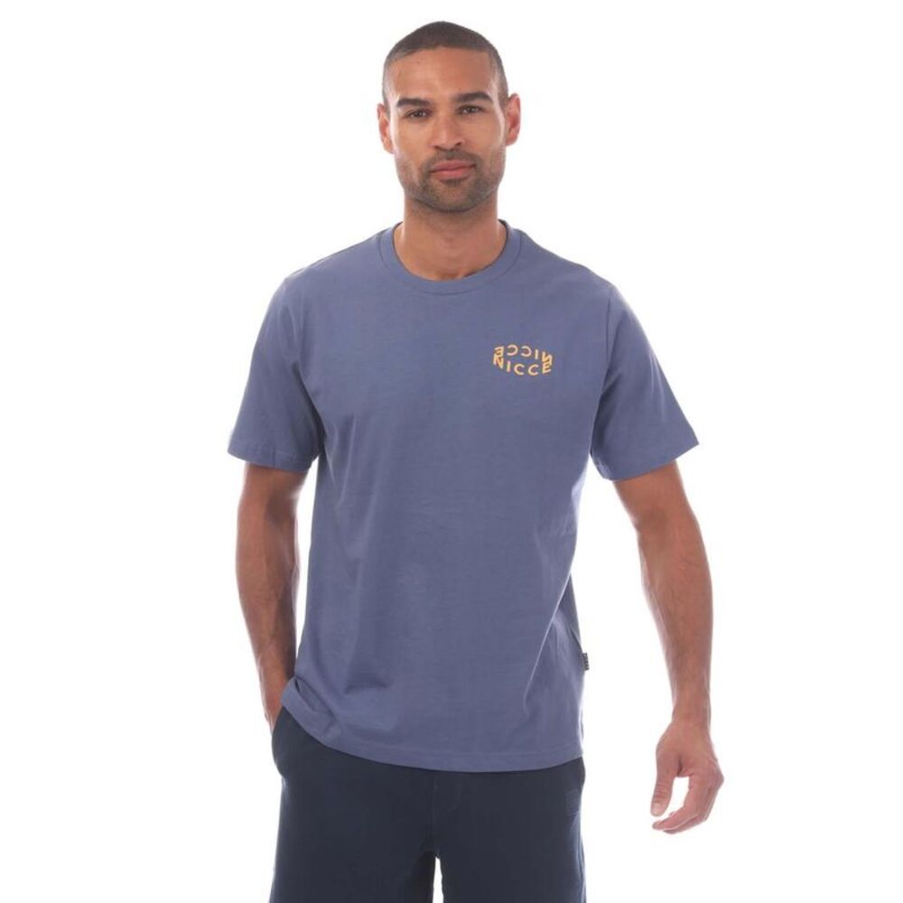 Nicce Mens Tanetta Logo T-Shirt / Blue